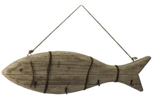 Fisch m. Haken, altes Holz, 67×4×20cm