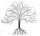 Wandbild Baum, Metall, kupferfarben, 84x77,5cm