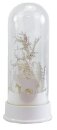 Glasglocke Schnee/Baum LED 10x18cm