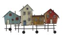 Garderobe Häuser, Holz/MDF/Metall, 49x25x4cm