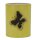 Teelichthalter, Schmetterling, gelb, Keramik, 6,5x6,5x8,1cm
