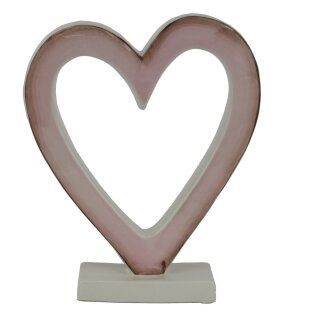 Skulptur Herz, groß, Keramik, 13,2x3,5x16,4cm
