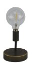 Lampe LED Batt.gr.Metall,12x12x25cm