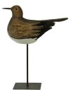 Vogel auf Stab, altes Holz, 19x6x24,5cm