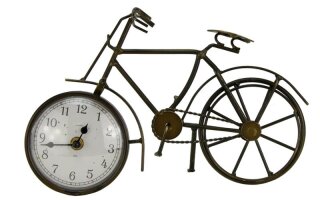 Fahrrad mit Uhr, Metall, 29x6,5x18,5cm