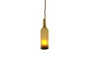 Flasche, LED Batt., m. Timer, Glas trüb, 9,5x9,5x35cm