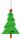 Glashänger, Weihnachtsbaum, 15x9cm