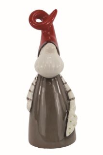 Weihnachtsm. Kringelmütze, mittel, Keramik, 5,6x5,6x16,5cm