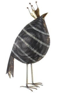 Vogel schwarz, Metall, 26.7x13.4x46.4cm
