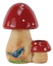Vogeltränke Pilz groß stehend, Keramik, 18,2x12,5x21,5cm
