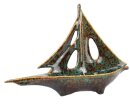 Segelboot, Keramik, 31x10,2x22,4cm