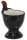 Eierbecher Huhn, schwarz, Keramik, 5,7x7x8,9cm