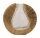 Glasvase klar im runden Holzrahmen, 22x4,2x18,2cm