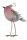Vogel rosa stehend, Metall, 36,2x10,2x43,2cm