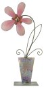 Blume im Topf, Metall, 27,9x10,2x51,4cm