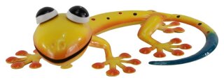 Gecko, gelb, Metall, 26x19x8,5cm