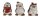 Pinguin klein, 3-sort, Keramik, 4.3*4.1*5.9cm