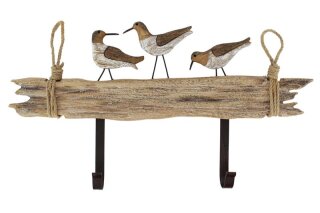 Wandhaken Vögel, Holz, 14,5x4,5x27,2cm