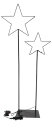 Sterne Metall auf Ständer, m 180LED, H:120cm, gr. Stern...