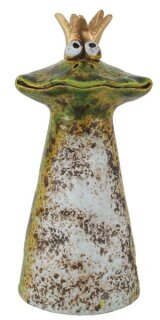 Zaunstecker Frosch klein, Keramik, 8,4x7,7x18,3cm