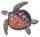 Wandbild Schildkröte groß, Metall, 37,5x35,5x3cm