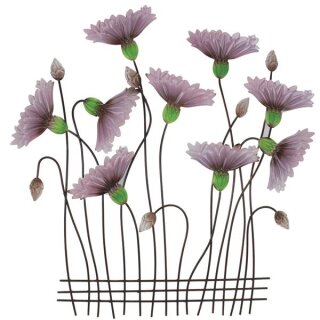 Wandbild Blumen, Metall, 61x62,2x3,2cm