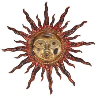 Wandbild Sonne, Metall, 61x61x2,5cm