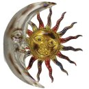 Wandbild Sonne m. Mond, Metall, 50,5x52x2,5cm