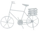 Fahrrad weiß, Metall, 20x17cm
