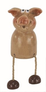 Kantensitzer Schwein, Keramik, 6*6*10.8cm