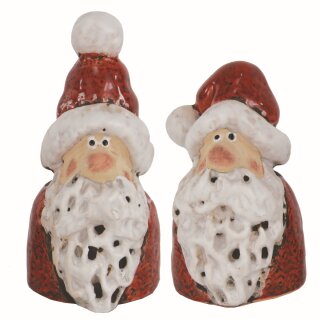 Weihnachtsmann klein, 2-sort, Keramik, 4.1*3.6*7.8cm