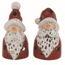 Weihnachtsmann Windlicht, 2-sort, Keramik, 9*8.4*16.8cm