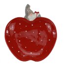 Teller Apfel m. Wichtel, Keramik, 21.6*19.1*4.4cm