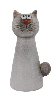Zaunhocker Katze, Keramik, 11x8,9x20,1cm