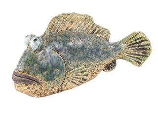 Fisch groß, Keramik, 18,6x5,3x8,7cm