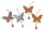 Hänger Schmetterling, 3-sort., orange/rosa/weiß, Metall, 11,2x8,5x1