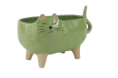 Pflanzgefäß Katze grün groß,...