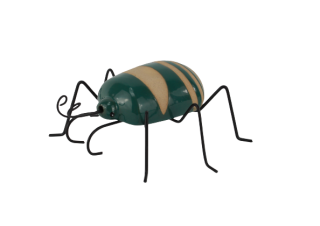 Käfer dunkelgrün, Keramik/Metall, 13,2x13,2x4,9cm