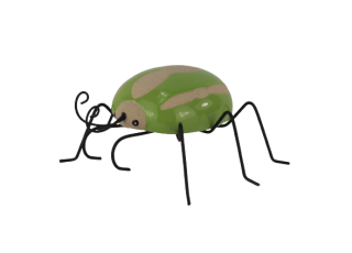 Käfer hellgrün, Keramik/Metall, 13,2x12,5x4,7cm