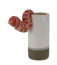 Raupe rosa, Keramik, 9,7x3,6x7cm