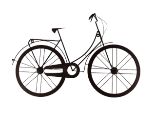 Wandbild Fahrrad, Metall, 63x4x41,5cm